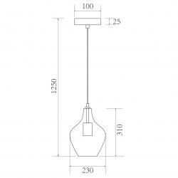 COLGANTE AINA NIQUEL SATINADO 1 X 60W E-27