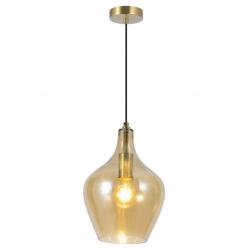 COLGANTE AINA LATÓN - AMBAR 1 X 60W E-27