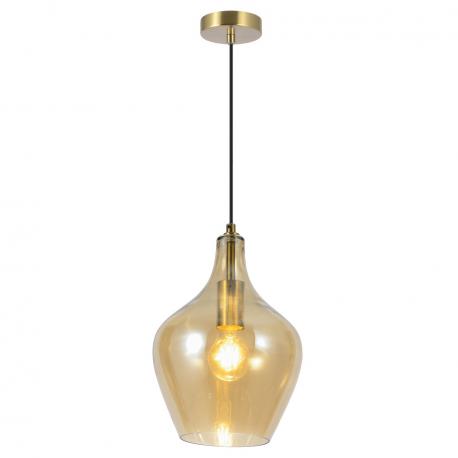 COLGANTE AINA LATÓN - AMBAR 1 X 60W E-27