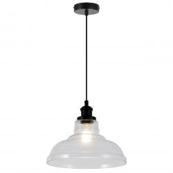 COLGANTE UMBRIA NEGRO-TRANSP. 1 X 60W E-27