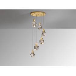 LAMPARA 6L·AQUARIA·ORO MATE
