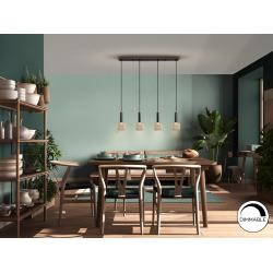LAMPARA 4L ·SINCRO· NEGRO/ORO