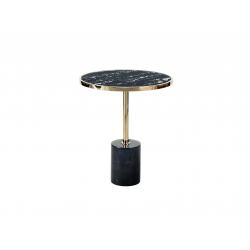 MESA AUX.·DEKALA·NEGRO/ORO Ø46