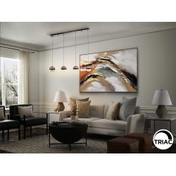 ORBES- LAMPARA 4L CROMO NEGRO