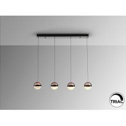 ORBES- LAMPARA 4L CROMO NEGRO