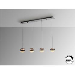 ORBES- LAMPARA 4L CROMO NEGRO