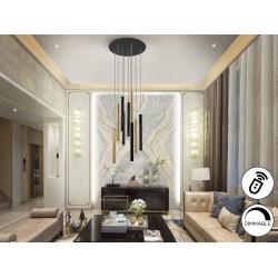 LAMPARA·VARAS·ORO/NEGRO 9L DIMABLE