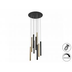 LAMPARA·VARAS·ORO/NEGRO 9L DIMABLE