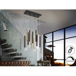 LAMPARA·VARAS·ORO/NEGRO 11L DIMABLE