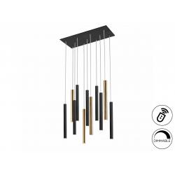 LAMPARA·VARAS·ORO/NEGRO 11L DIMABLE