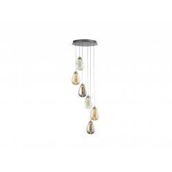 LAMPARA·TACCIA·6L CROMO/COLOR