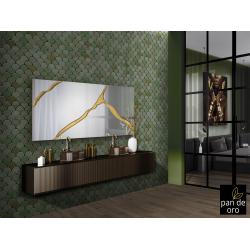 SURCOS II-ESPEJO PAN ORO 80X180