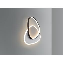 ROMO- PLAFON-APLIQUE BLANCO-NEGRO