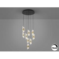 ILIADA- LAMPARA 9L NEGRO-ORO D50