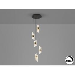 ILIADA- LAMPARA 5L NEGRO-ORO D30