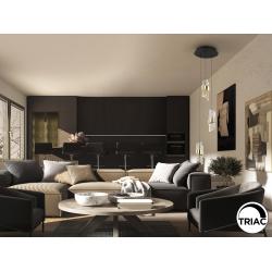 ILIADA- LAMPARA 3L NEGRO-ORO