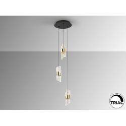 ILIADA- LAMPARA 3L NEGRO-ORO