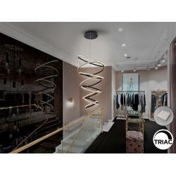 RING-LAMP 8 AROS NEGRO 3000K DIMABLE