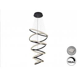 RING-LAMP 8 AROS NEGRO 3000K DIMABLE