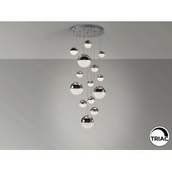 SPHERE-LAMPARA 14L CROMO D60 DIMABLE