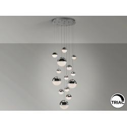 SPHERE-LAMP 14L CROMO D60 H500 DIMABLE