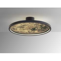 STONE- APLIQUE/PLAFON LED CCT- NEGRO D60