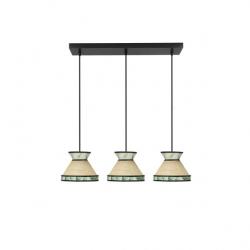 Regleta Constantinopla 3xe27 Beis/verde Regx68x20cm