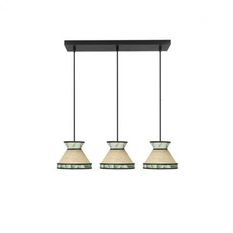 Regleta Constantinopla 3xe27 Beis/verde Regx68x20cm