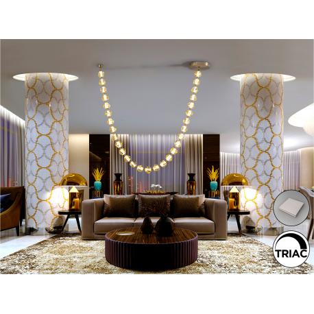 ZARIA II -LAMPARA 29L- BRONCE/AMBAR DIM