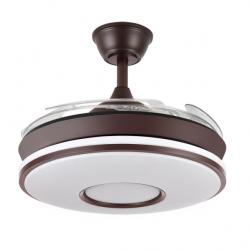 Ventilador Dc Dani Mini 59w Marron 4asp 91d 6980lm 3000-4000-6000k Reg.intensidad Remoto,memoria,temporizador