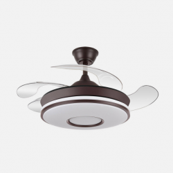 Ventilador Dc Dani Mini 59w Marron 4asp 91d 6980lm 3000-4000-6000k Reg.intensidad Remoto,memoria,temporizador