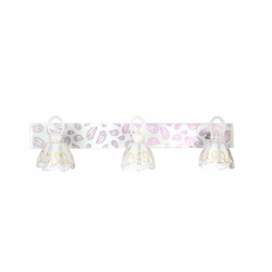 Aplique Baño 3 Focos Led 15w 6000k Blanco C/cristal Decorativo 10x50x15 Cm Articulable Y Orientable