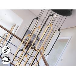 COLETTE-LAMP 14L NEGRO-ORO ROSA DIM