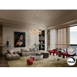 LORIAN- LAMPARA 3 AROS DORADO BRILLO