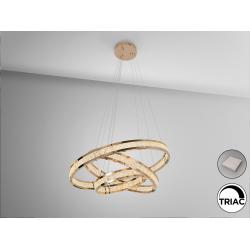 LORIAN- LAMPARA 3 AROS DORADO BRILLO