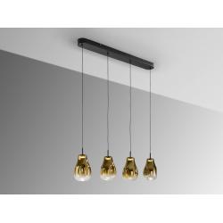 ALEDIS- LAMPARA 4L NEGRO-DORADO