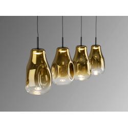 ALEDIS- LAMPARA 4L NEGRO-DORADO