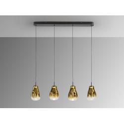ALEDIS- LAMPARA 4L NEGRO-DORADO