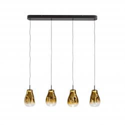 ALEDIS- LAMPARA 4L NEGRO-DORADO
