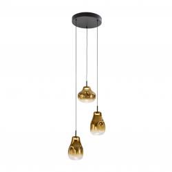 ALEDIS- LAMPARA 3L NEGRO-DORADO