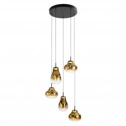ALEDIS- LAMPARA 5L NEGRO-DORADO