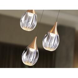 CORINA- LAMPARA 3L NEGRO-COBRE