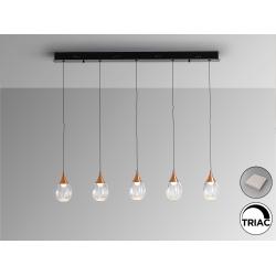 CORINA- LAMPARA 5L NEGRO-COBRE