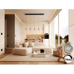 CORINA- LAMPARA 5L NEGRO-COBRE