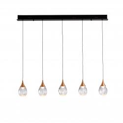 CORINA- LAMPARA 5L NEGRO-COBRE