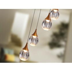 CORINA- LAMPARA 12L NEGRO-COBRE