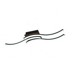 Plafon Murray 48w 3000-4000-6500k Negro/madera 5280lm C/remoto,memoria Y Reg.intensidad 9,5x62x11cm