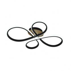Plafon Bandeira 88w 3000-4000-6500k Negro/madera 9680 Lm C/remoto,memoria Y Reg.intensidad 12x60x43cm