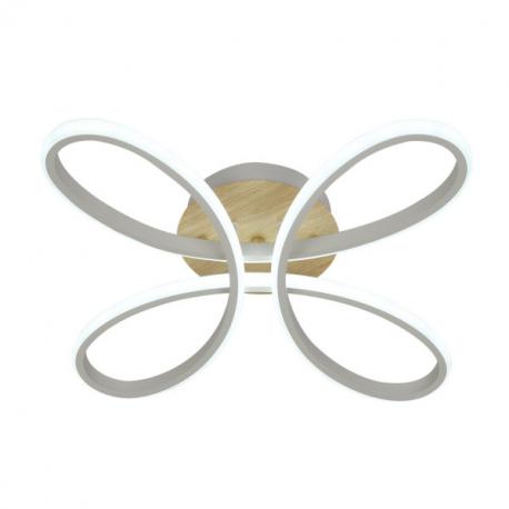 Plafon Bandeira 104w 3000-4000-6500k Blanco/haya 11440 Lm C/remoto,memoria Y Reg.intensidad 12x42,5x42,5cm
