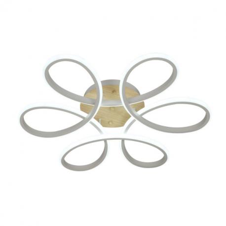 Plafon Bandeira 130w 3000-4000-6500k Blanco/haya 14300 Lm C/remoto,memoria Y Reg.intensidad 12x61x61cm